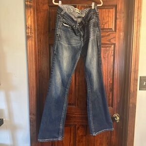 Ariat Women's Wide Leg Jeans in Deep Blue